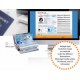 Scanner passeport et CNI SecureScan X150 - USB - Lumière blanche, IR et UV - Hub USB 2 ports.
