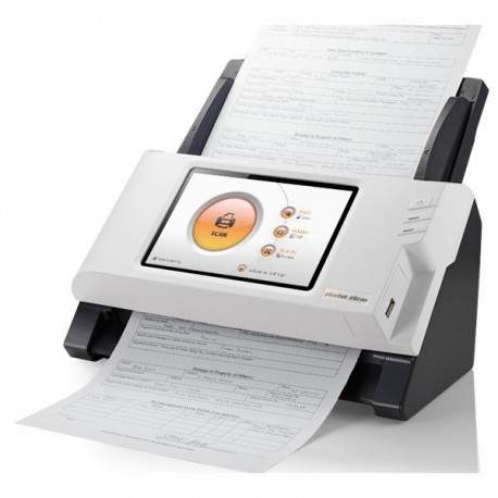 Scanner réseau eScan A150 de Plustek - Chargeur recto verso, ethernet, wifi. Mail, FTP, cloud, mobile, partage. Tactile 